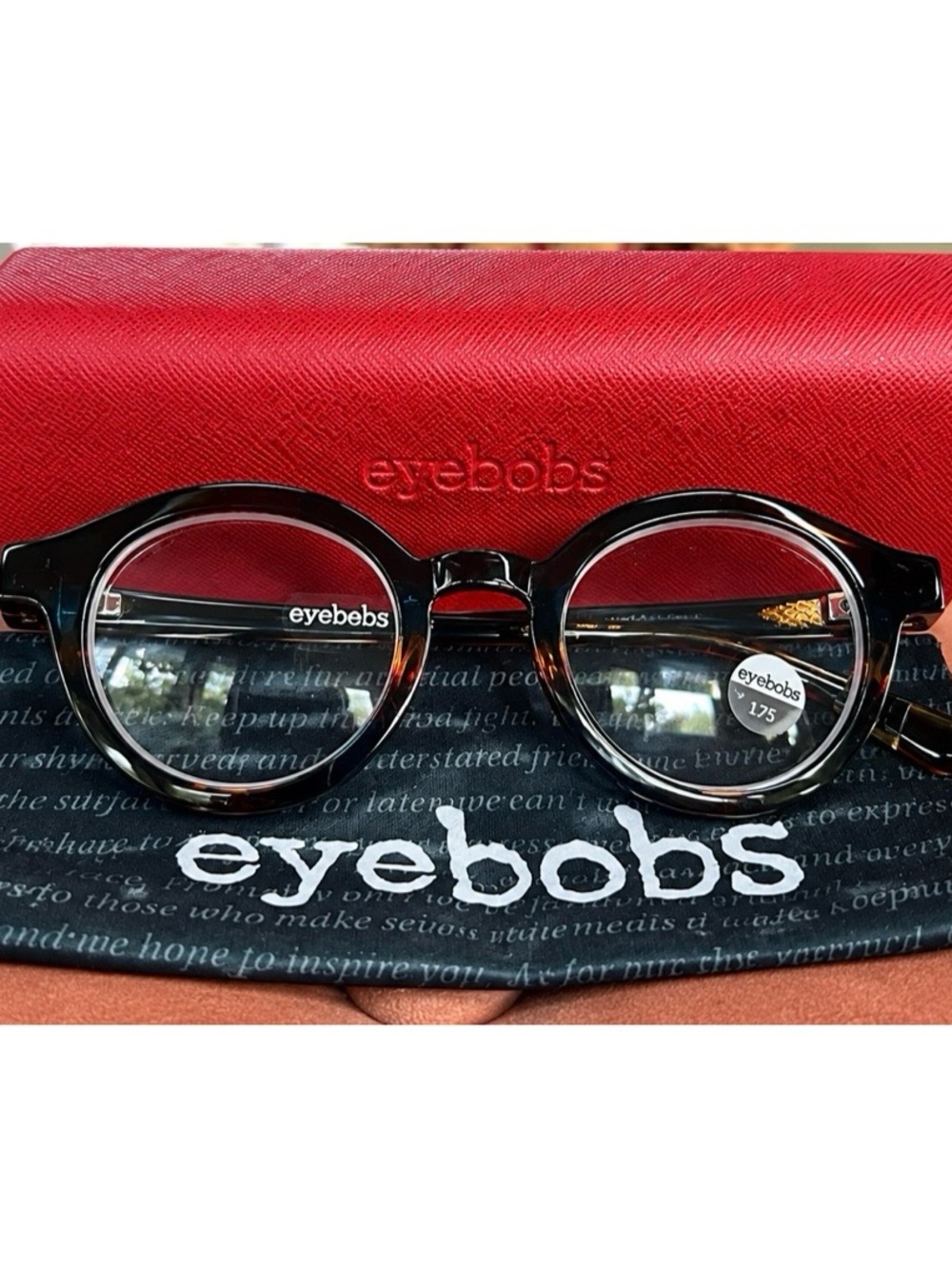 eyebobs Women's Black Round Eyeglasses